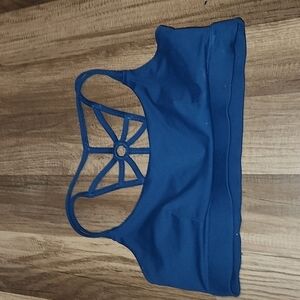 SPORTS Bra Size Medium Back Design Blue in color